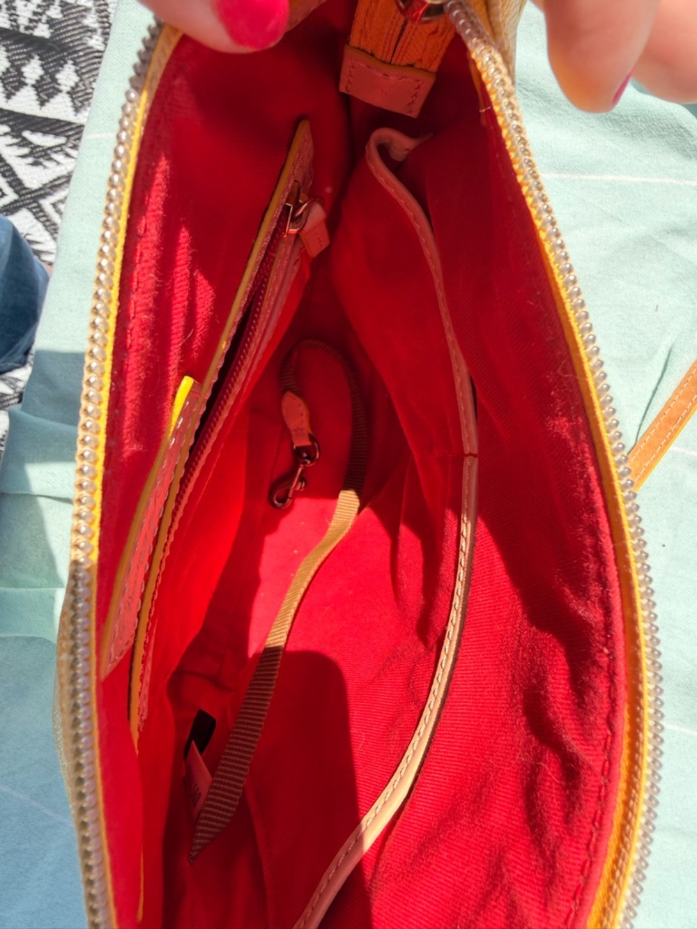 Dooney & Bourke Quadretto Check Yellow Crossbody - Picture 6 of 6
